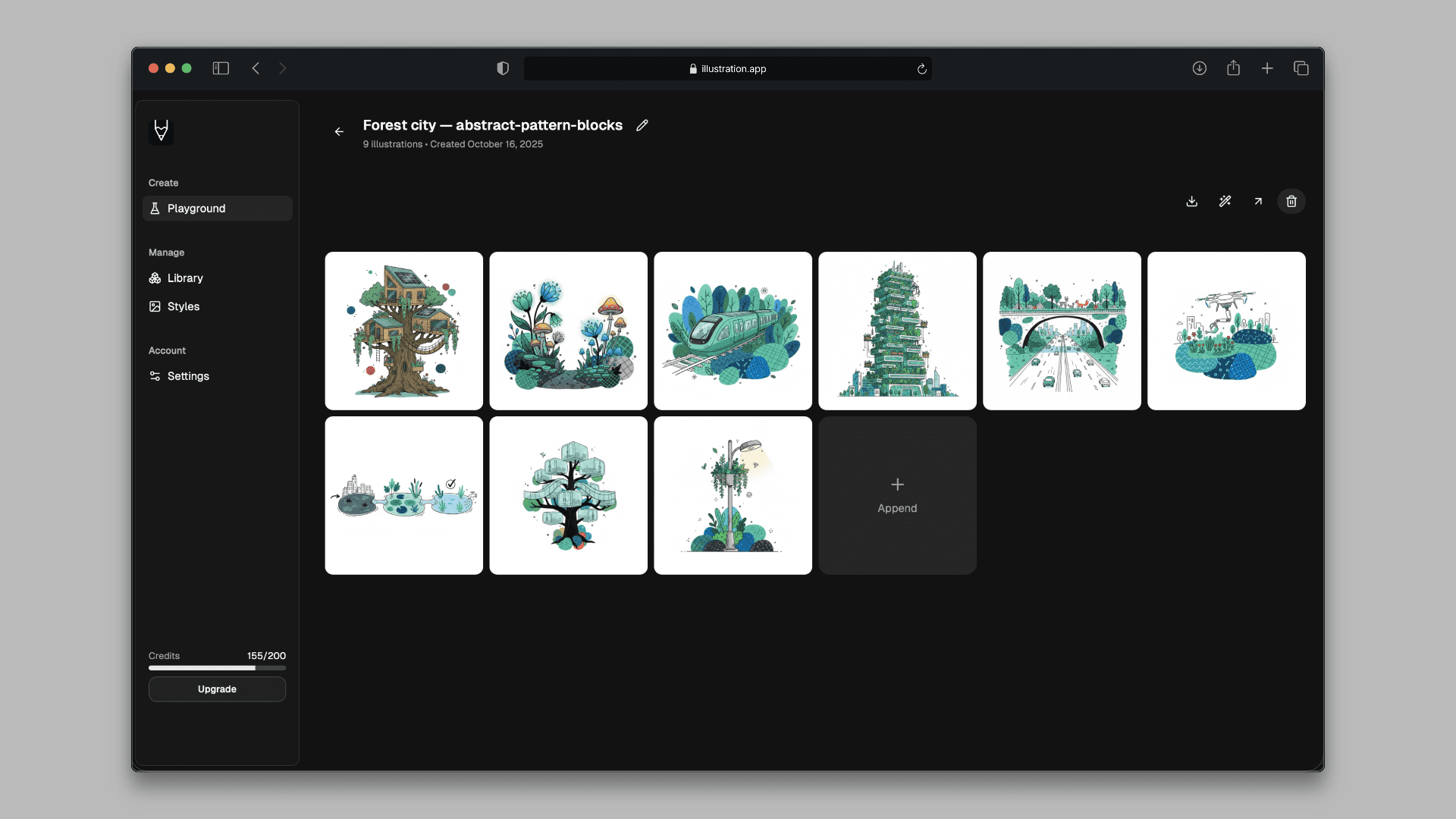 Generate Illustration Packs feature